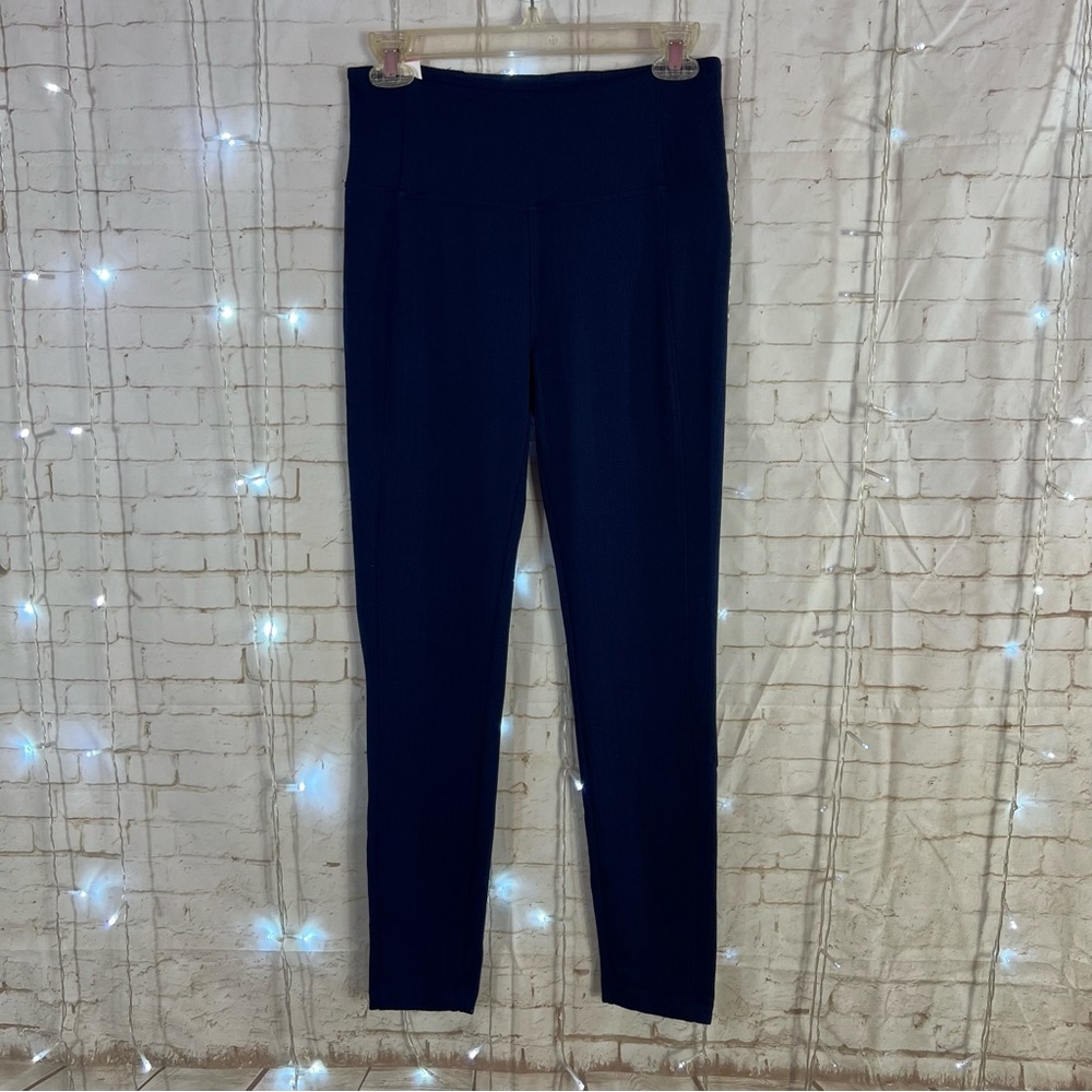 Spring + Mercer Blue Textured Leggings